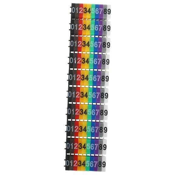 WEUVEB Plastic Wire Labels Coded Clip-on, Versatile Usage, Durable and Visible 100Pcs