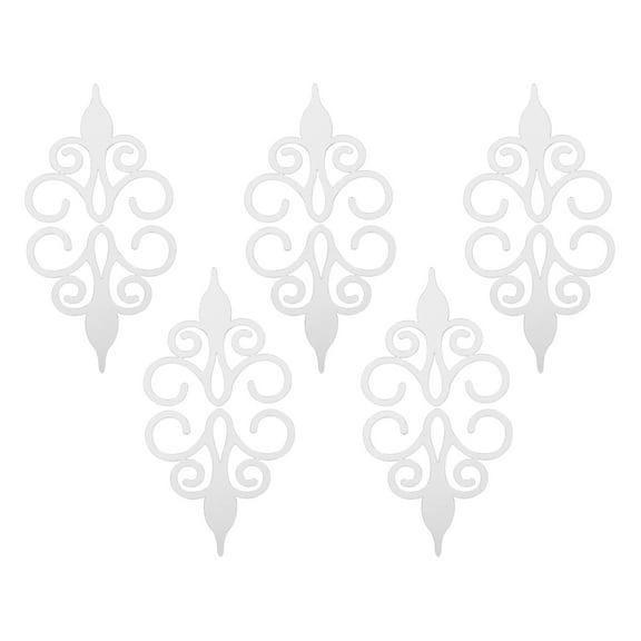 WEUVEB Ceiling Acrylic Mirror Silver Removable Floral Design for Ceiling 10Pcs