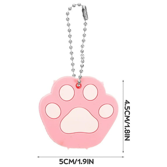Dayesque 10pcs Paw Print Key Covers Keychain Holders Bag Charms for Women Kids Cat Assorted Colors