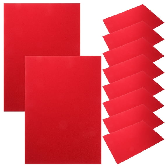 WEUVEB Red Glitter Cardstock Paper 10 Pack 11.6 x 8.3 Inches Premium Craft Paper for Scrapbooking and Projects