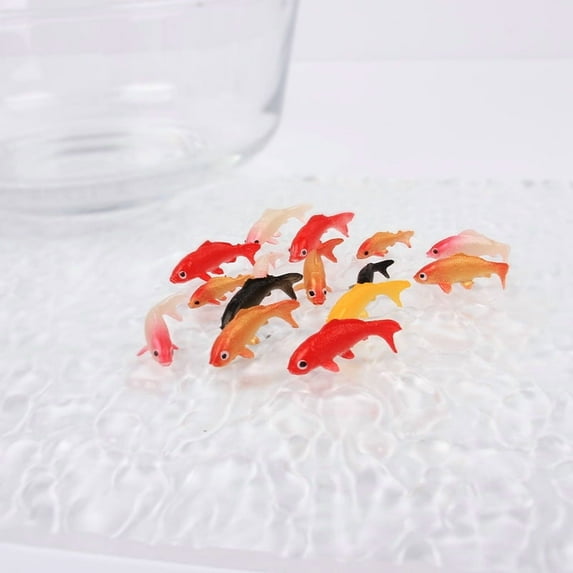 WEUVEB 10Pcs Assorted Color Aquarium Decor Resin Simulated Fish for Garden Enthusiasts Pond Decor