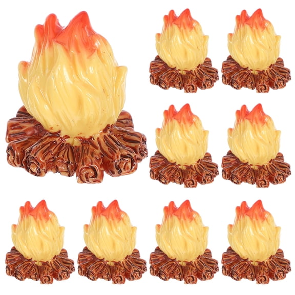 WEUVEB Landscape Bonfire Model Set, , Fine Craftsmanship, Unique Miniature Decoration for Home and Garden