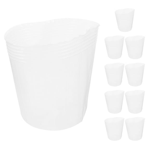 WEUVEB Transparent Plastic Plant Pot Liners for Healthy Roots 10Pcs