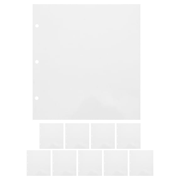 WEUVEB Self-Adhesive PVC Photo Album Refill Pages, Transparent for Albums, 10Pcs