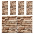 thumbnail image 1 of WEUVEB 10Pcs Stick on Wall Tiles for Bathroom and Kitchen Decorative Light Brown 3D Effect Panels, 1 of 8