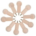 thumbnail image 1 of Dayesque 10pcs Wooden Round Wall Hooks for Hanging Clothes Towels Decorative Hooks for Bathroom Kitchen, 1 of 8