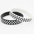 thumbnail image 1 of WEUVEB festival wristbands Checkered Pattern Silicone 12pcs, 1 of 8