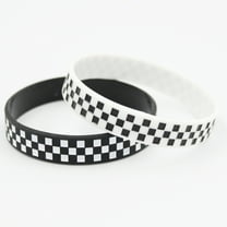 WEUVEB festival wristbands Checkered Pattern Silicone 12pcs