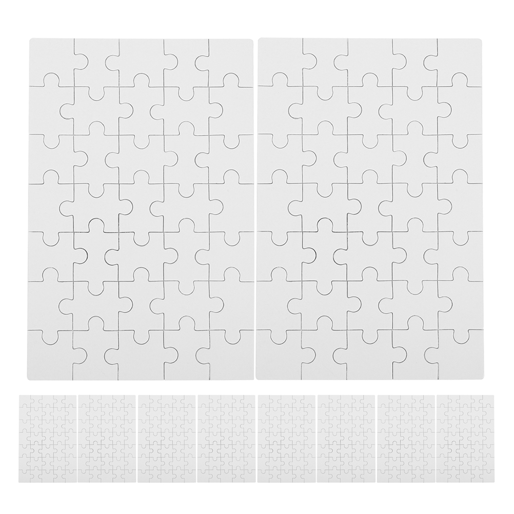 WEUVEB Blank Sublimation Jigsaw Puzzle White Wooden For DIY Heat 
