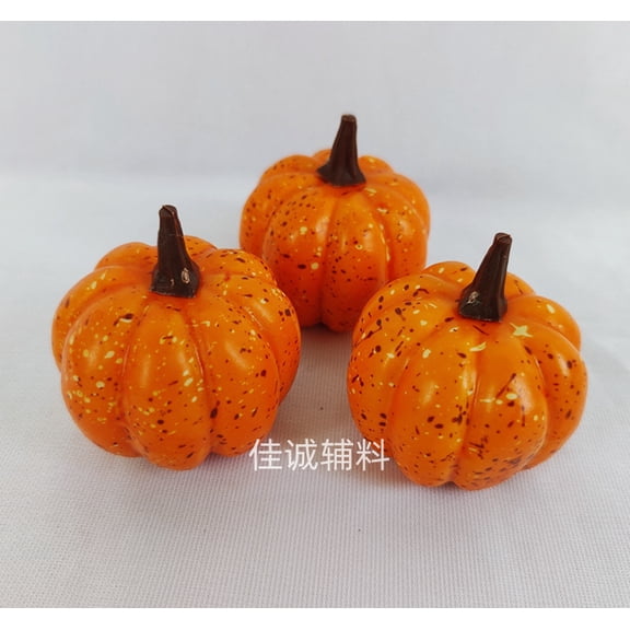 16PCS Realistic Mini Pumpkins 60MM Artificial Foam Small Orange Pumpkins Fall Decorations for Thanksgiving Party