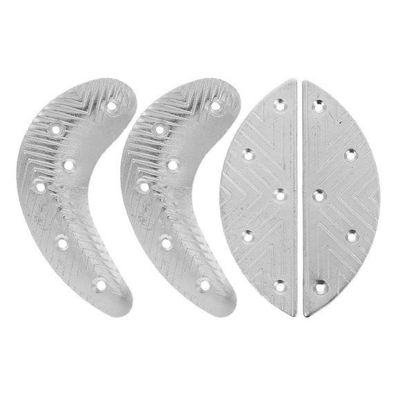WEUVEB 2Pairs Metal Heel Savers in for Shoe Sole Repair Durable Heel Plate Replacement