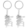 thumbnail image 1 of WEUVEB 2 Pcs Creative Zinc Alloy Train Keychains Key for Professionals and Collectors, 1 of 9