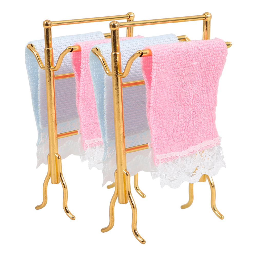 WEUVEB Mini Bathroom Towel Rack Set, Assorted Colors, Compact Cloth ...
