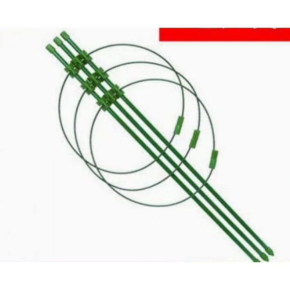 Dayesque 2-Pack Adjustable Plant Support Cages with Tomato Stakes for Garden, Balcony, Backyard, Flower Pots, Bonsai, Climbing Vines