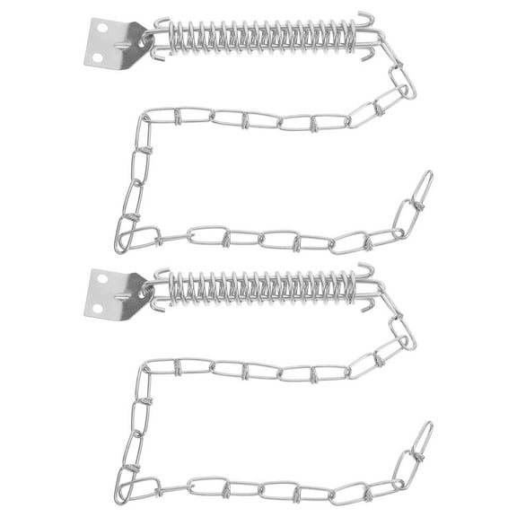 WEUVEB Storm Door Safety Chain Spring Steel Anti Theft 2Sets