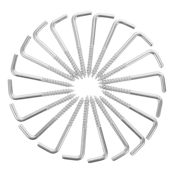 WEUVEB L Shape Hooks Galvanized Steel for Hanging Decorative Items Secure Mounting