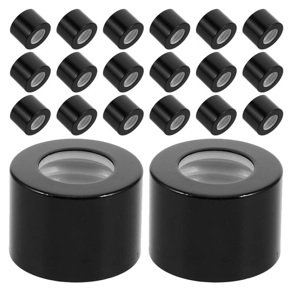 WEUVEB 20Pcs Black Glass Diffuser Jar Lids Easy to Replace for Refillable Diffuser Bottles