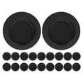 thumbnail image 1 of WEUVEB 20Pcs Universal Fit Round Rubber Saving Box Plugs Black Secure Seal, 1 of 9