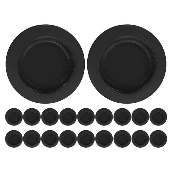 WEUVEB 20Pcs Universal Fit Round Rubber Saving Box Plugs Black Secure Seal