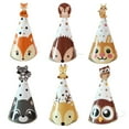 thumbnail image 1 of WEUVEB 24Pcs Animal Theme Party Cone Hats Paper Birthday Supplies for Kids Group Activities Fun Decorations, 1 of 8
