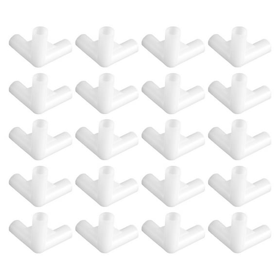 WEUVEB 25Pcs Lightweight Plastic Pipe Connector for Canopy Tent Frame Outdoors