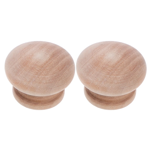 WEUVEB Set of 2 Beige Wood Decorative Drawer Knobs, Stylish Cabinet Pulls for Furniture and Cabinets