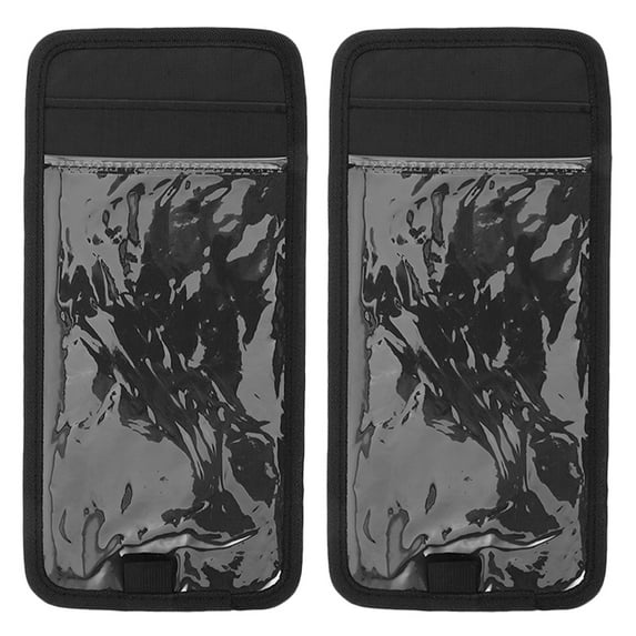 WEUVEB 2Pcs Car Visor Organizer Black Multifunctional Car Storage Bag with Disabled Parking Permit Holder