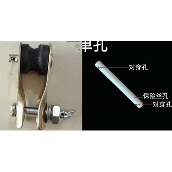 WEUVEB Ceiling Fan Extension Rods 2-Pack Iron Steel with Rubber to Install