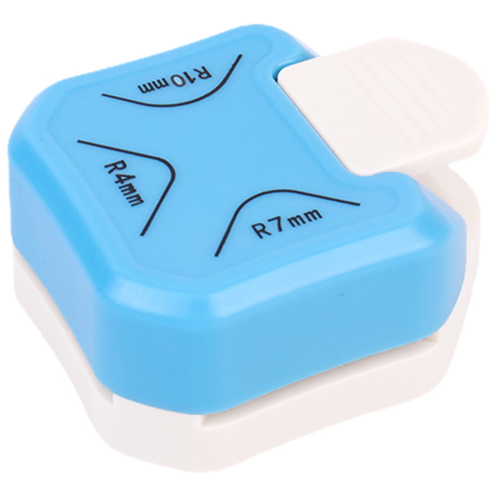 WEUVEB 2Pcs Blue Paper Corner Punch with Round and Multi Angle Edge Trimming for DIY Crafts