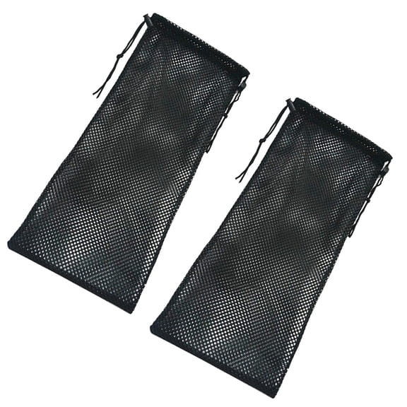 WEUVEB Black Nylon Snorkel Gear Bag Set, 2-Piece Compact Storage Bags for Easy Travel and Organized Dive Equipment