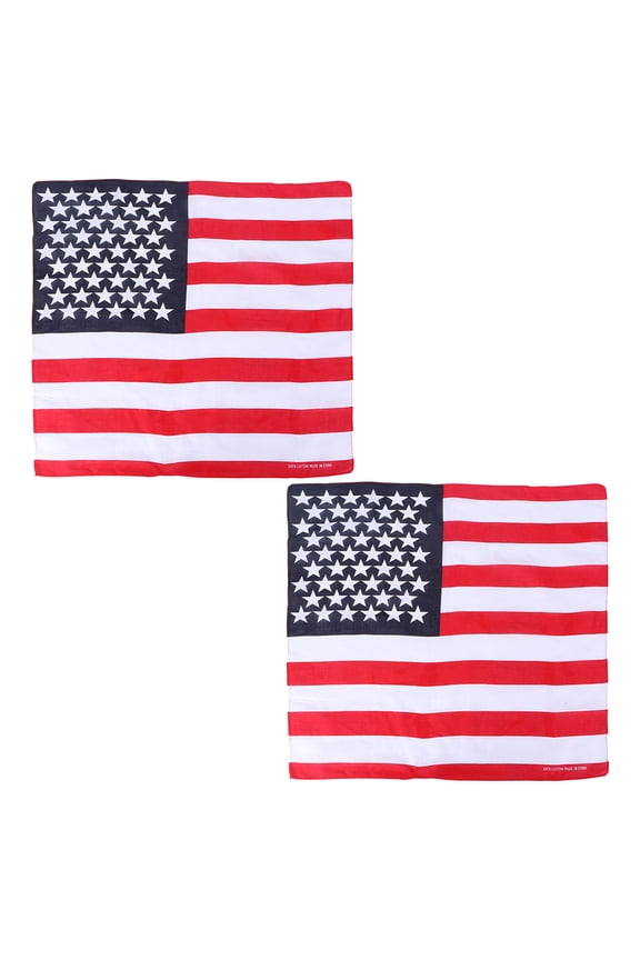 2-Piece Flag Print Scarf and Headband Set, Multi-Fabric Neckwear Accessories for Men and Women, Stylish and Versatile