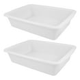 thumbnail image 1 of WEUVEB 2-Pack White Plastic Laboratory Trays Rectangular Chemical Reagent Storage Trays and Easy to Clean, 1 of 8