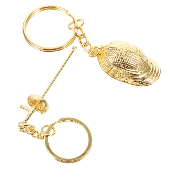 WEUVEB Metal Fencing Keychain Unique Figure Shape Ideal for Decor 2Pcs