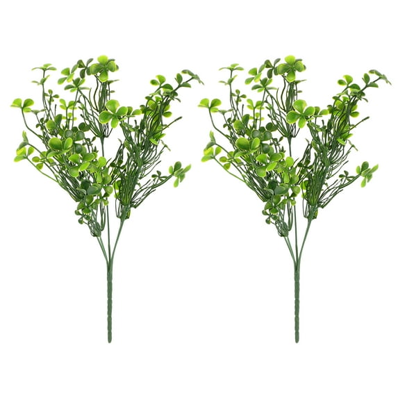 WEUVEB 2Pcs High Realism Artificial Green Plants for Table Centerpieces and Spring Wedding Decorations