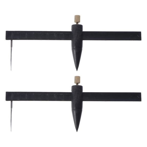 WEUVEB Handmade Pottery Compass Ruler 2Pcs for Accurate Circle Cutting and Measuring Tools for Crafts and Art Projects