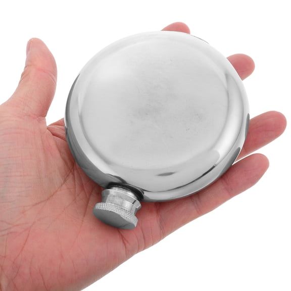Dayesque 2-Pack Round Stainless Steel Hip Flasks with Funnel, Portable Bottle for Men, Outdoor Camping, Travel, Wine, Liquor Beverage Container