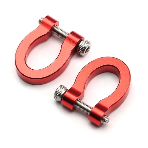 Dayesque 2pcs Aluminum Alloy Tow Hooks for Cars, Small Car Model Parts, Easy to Install Tow Shackles, Car Decoration and Towing Accessories