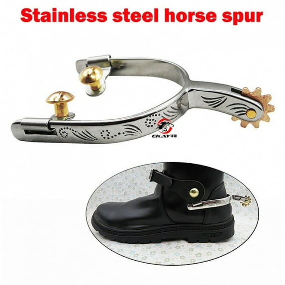Dayesque 2pcs Stainless Steel Boot for Horse Riding, Training, and Decorative Accessories