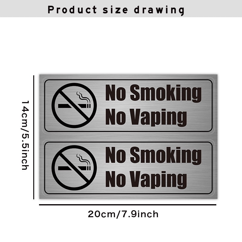 WEUVEB PVC No Signs for Facility, Black, 4 Pieces - Indoor Outdoor ...