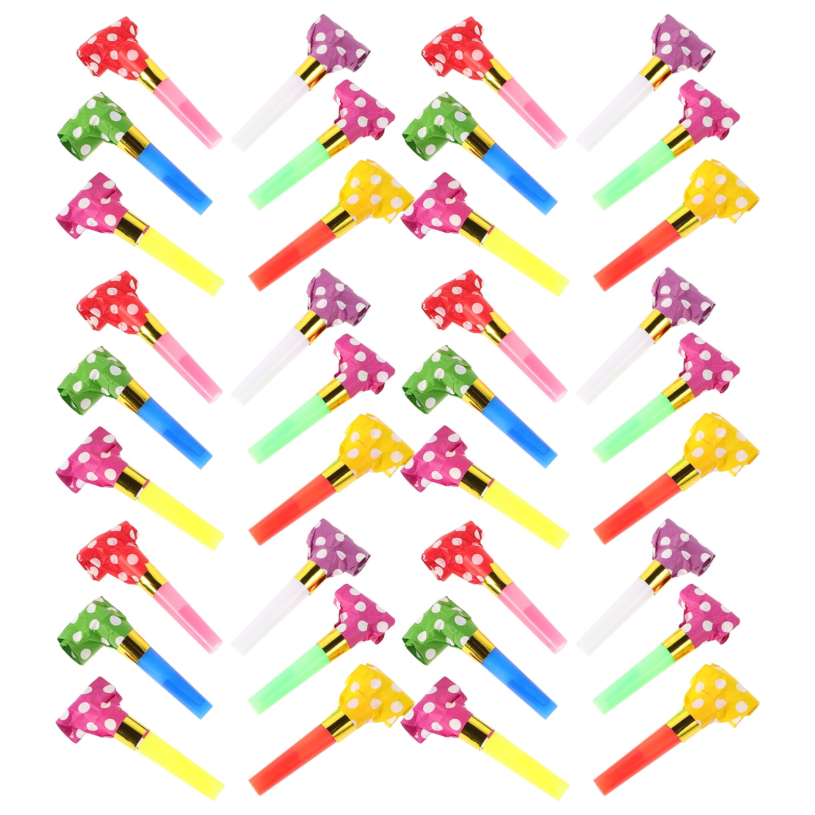 Dayesque 40PCS Colorful Party Blowers Birthday Noisemakers Whistles Fun ...