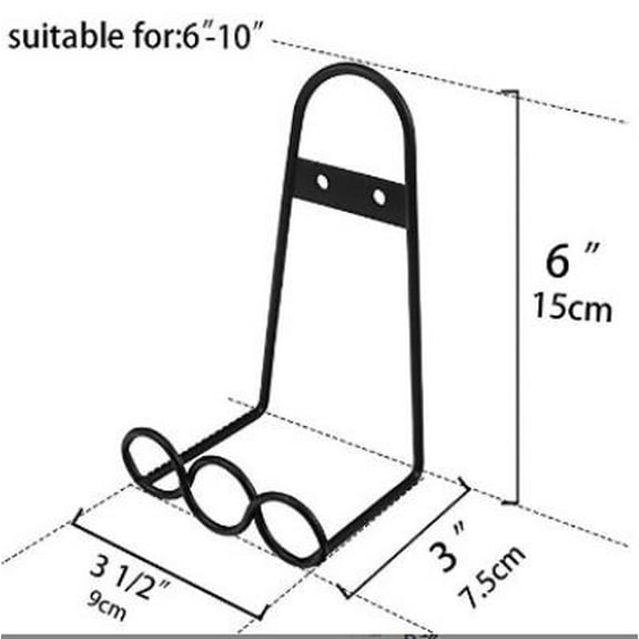 WEUVEB 4Pcs Metal Plate Stand Wall Mounted Display Easel Stand Black for Display Pictures and Modern Home Decor