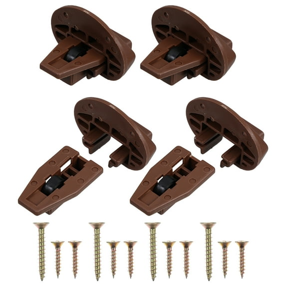WEUVEB 4-Piece Metal Drawer Slide Track Guide Set for Projects and Furniture Repair
