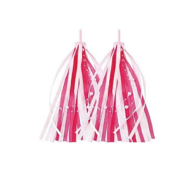 WEUVEB Handlebar Streamers Rosy Unique Tassel Design Water Resistant 4Pcs