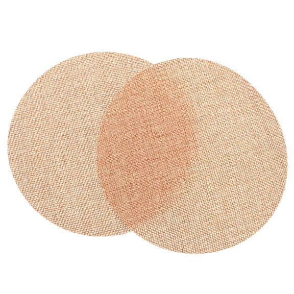 WEUVEB Round Fabric Lampshade Diffuser for Ceiling Light, Light Brown, Soft Lighting, Eye , Set of 4