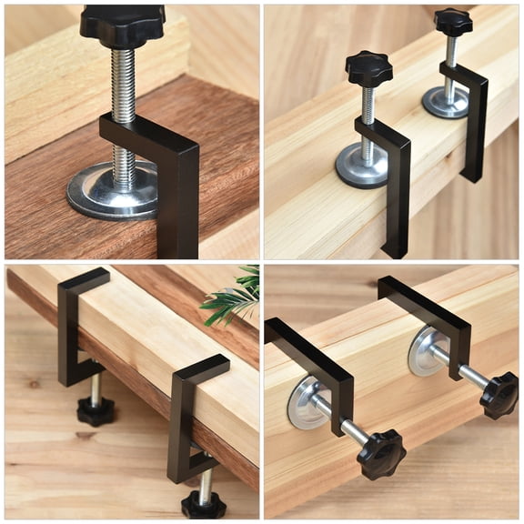 Dayesque 4-Pack Heavy Duty G Clamps for Woodworking, Adjustable Furniture Clamping Tools for Projects, Strong Grip on Wood, Plastic & Metal