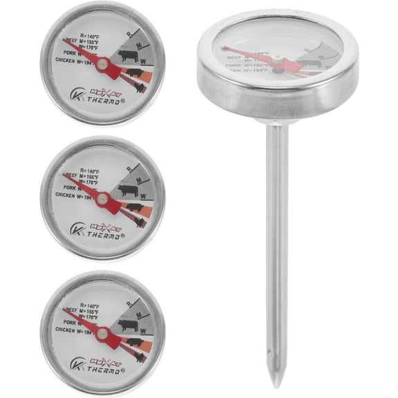 Dayesque 4pcs Instant Read Meat Thermometer Set for Cooking Beef Chicken Turkey BBQ Food Temperature Gauge