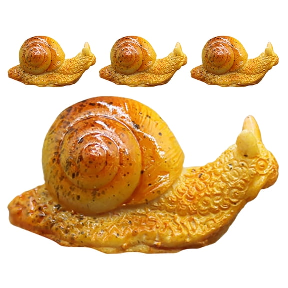 Dayesque 4pcs Mini Snail Garden Ornaments for Bonsai Fairy Garden and Micro Landscape Decoration Resin Snail Statue for DIY Crafts Decor