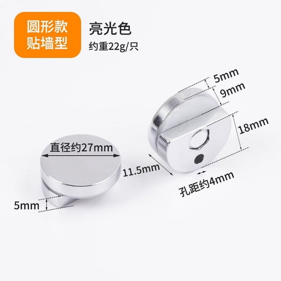 WEUVEB 4-Pack Zinc Alloy Metal Mirror Holder Clips for Wall Mounting, Support Hardware for Mirrors