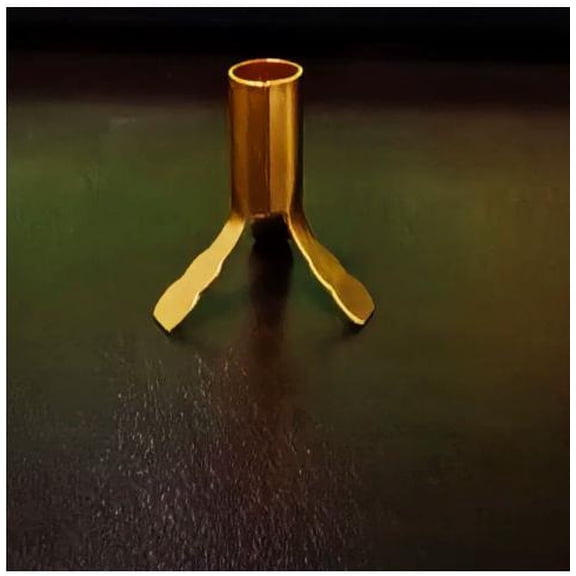 WEUVEB 4-Pack Golden Stainless Steel Wick Brackets for Oil Lamps, Home Use Replacement Parts