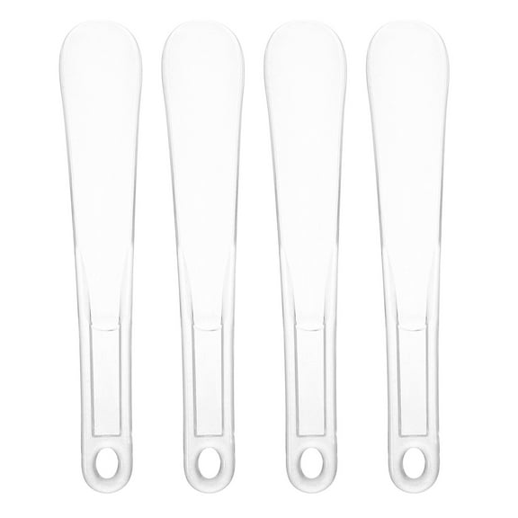 WEUVEB Plastic Shoe Horn Set 4 Pieces for Easy and Effortless Shoe Removal and Wearing Aid